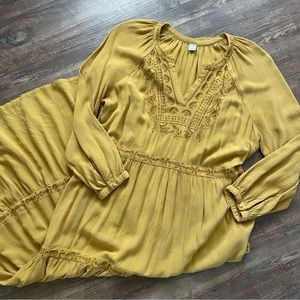 Mustard Yellow Tiered Maxi Dress